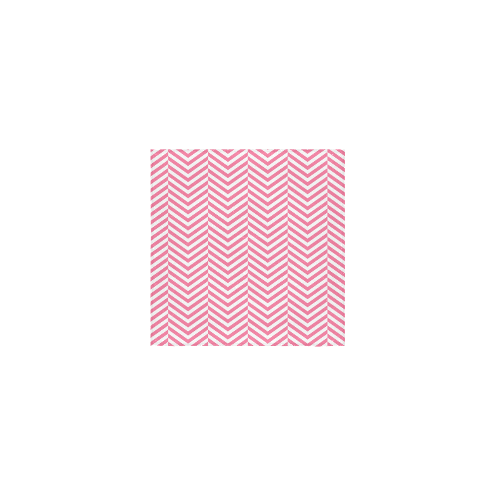 pink and white classic chevron pattern Square Towel 13“x13”