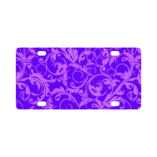 Vintage Swirls Amethyst Ultraviolet Purple Classic License Plate