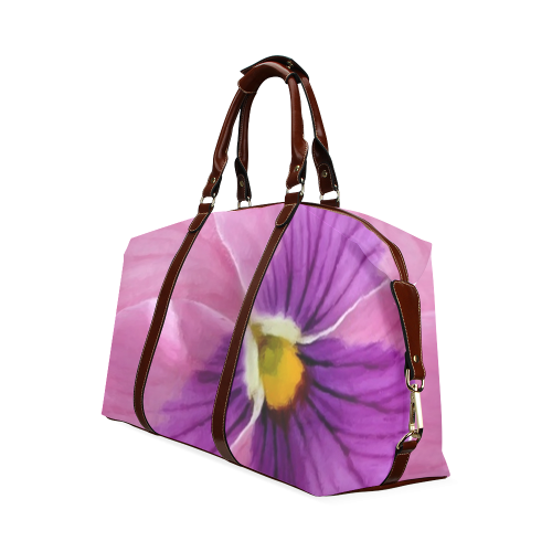 Pink and Purple Pansy Classic Travel Bag (Model 1643)
