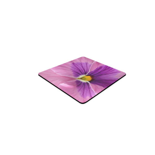 Pink and Purple Pansy Square Coaster