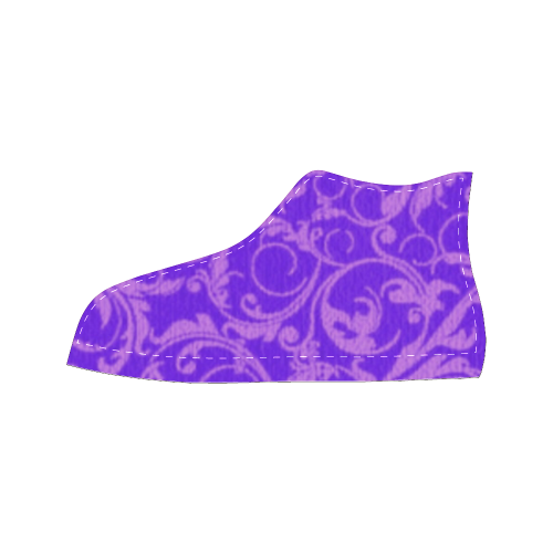 Vintage Swirls Amethyst Ultraviolet Purple Women's Classic High Top Canvas Shoes (Model 017)