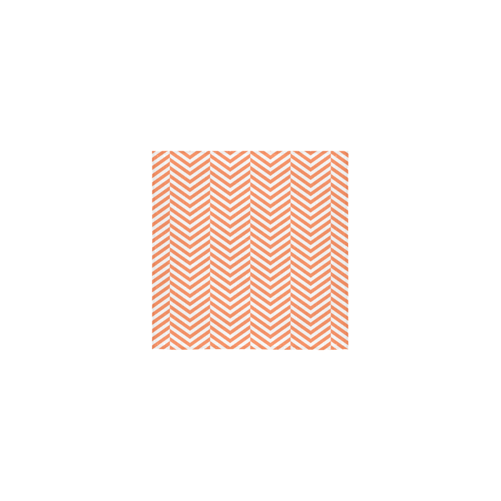orange and white classic chevron pattern Square Towel 13“x13”
