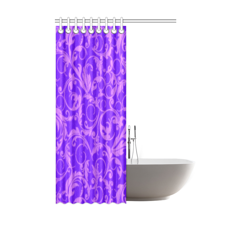 Vintage Swirls Amethyst Ultraviolet Purple Shower Curtain 48"x72"