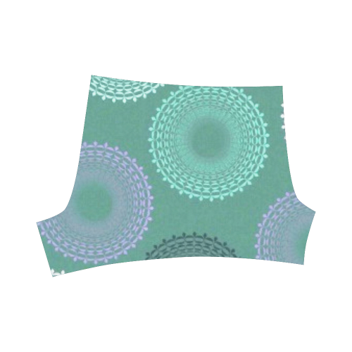 Teal Sea Foam Green Lace Doily Briseis Skinny Shorts (Model L04)