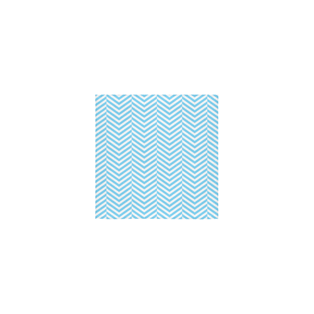 bright blue and white classic chevron pattern Square Towel 13“x13”