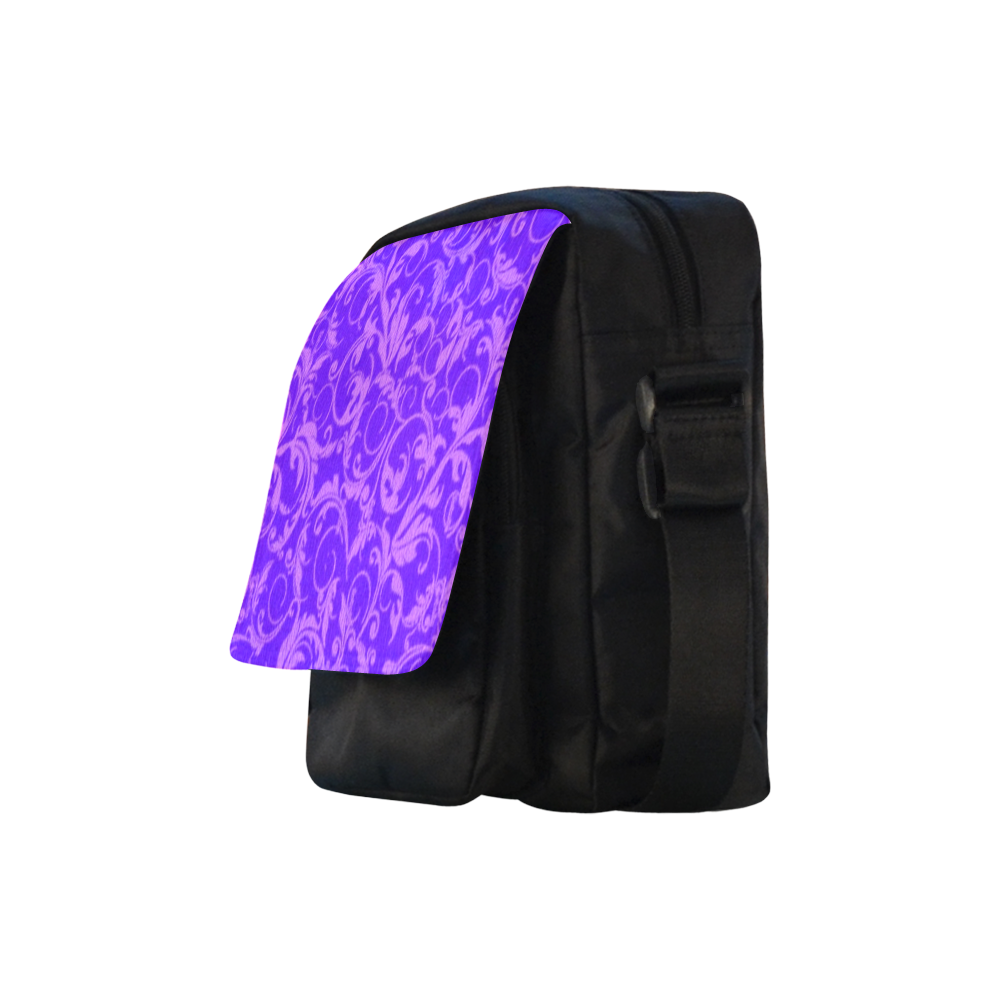 Vintage Swirls Amethyst Ultraviolet Purple Crossbody Nylon Bags (Model 1633)