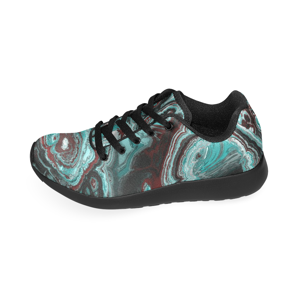 Awesome fractal marbled 05 Women’s Running Shoes (Model 020)