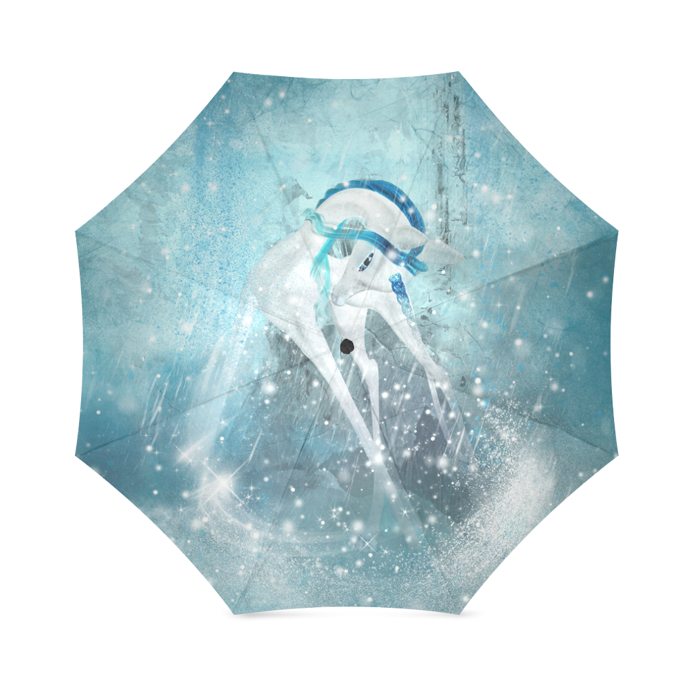 Snowflake Unicorn Foldable Umbrella (Model U01)