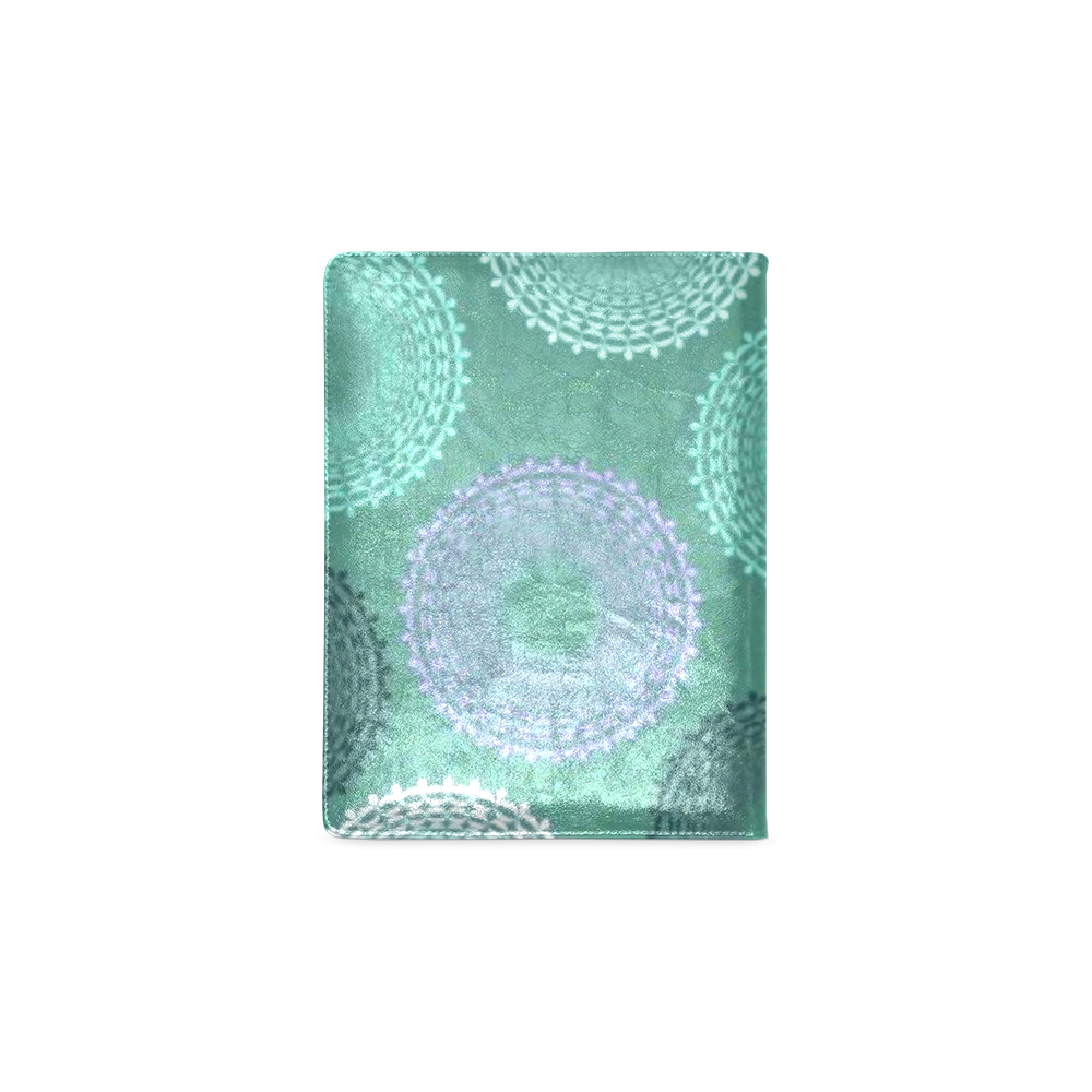 Teal Sea Foam Green Lace Doily Custom NoteBook B5