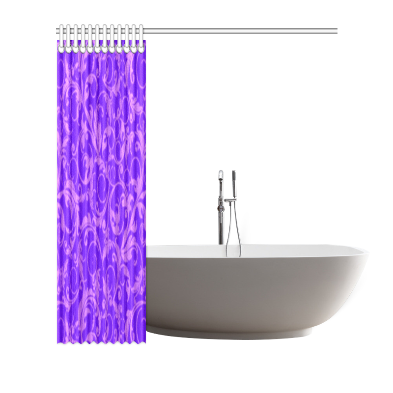 Vintage Swirls Amethyst Ultraviolet Purple Shower Curtain 66"x72"