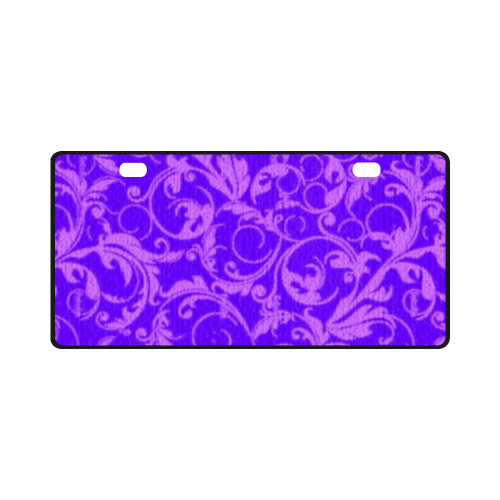 Vintage Swirls Amethyst Ultraviolet Purple License Plate