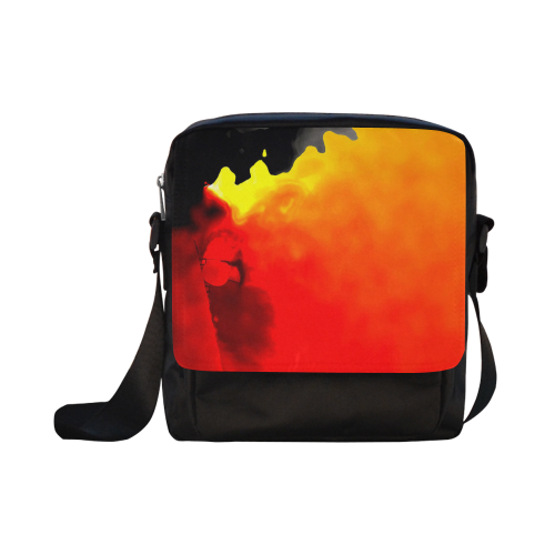Abstract Fate, fire Crossbody Nylon Bags (Model 1633)