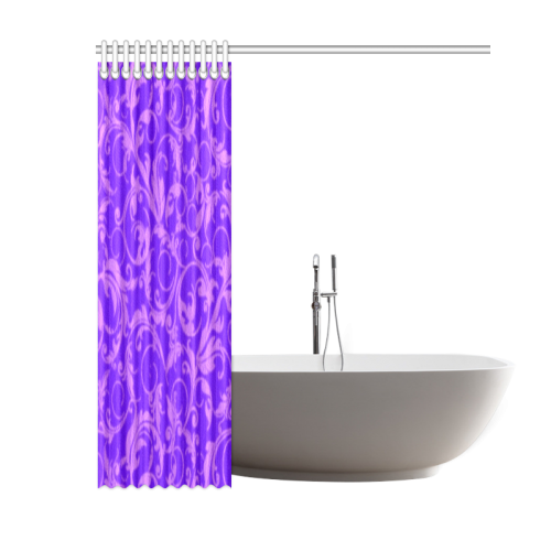 Vintage Swirls Amethyst Ultraviolet Purple Shower Curtain 60"x72"