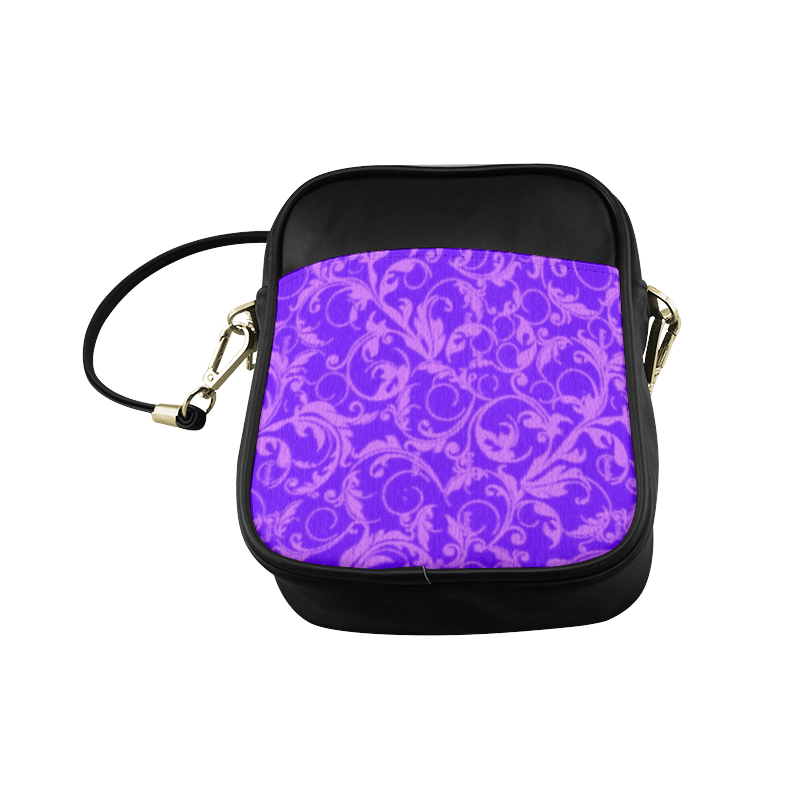 Vintage Swirls Amethyst Ultraviolet Purple Sling Bag (Model 1627)