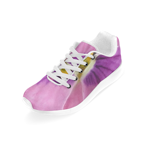 Pink and Purple Pansy Women’s Running Shoes (Model 020)