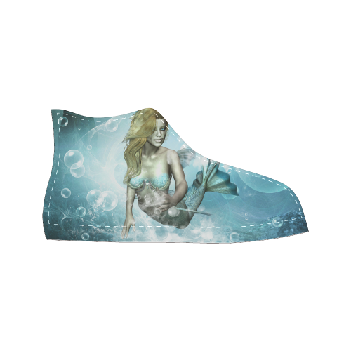 Wonderful mermaid Women's Classic High Top Canvas Shoes (Model 017)