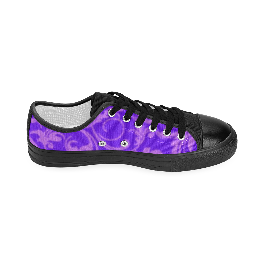 Vintage Swirls Amethyst Ultraviolet Purple Women's Classic Canvas Shoes (Model 018)