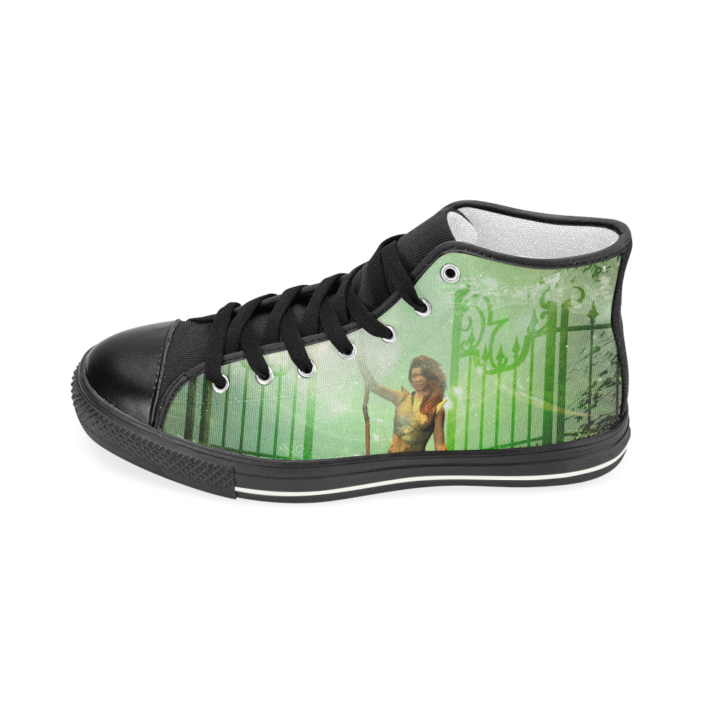 The gate Women's Classic High Top Canvas Shoes (Model 017)