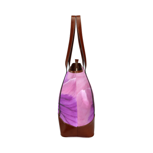 Pink and Purple Pansy Tote Handbag (Model 1642)