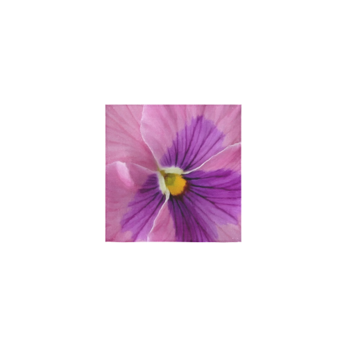 Pink and Purple Pansy Square Towel 13“x13”