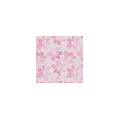 Watercolor Flower Pattern Square Towel 13“x13”