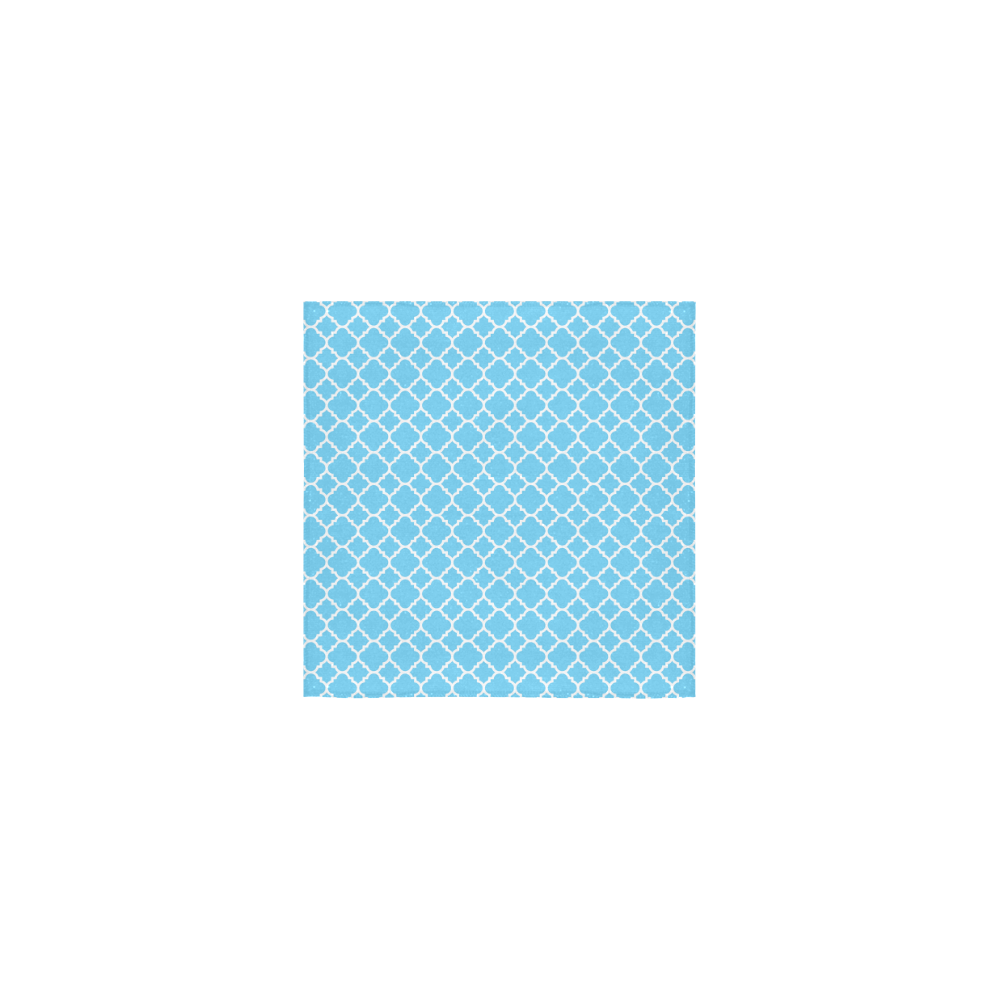 bright blue white quatrefoil classic pattern Square Towel 13“x13”