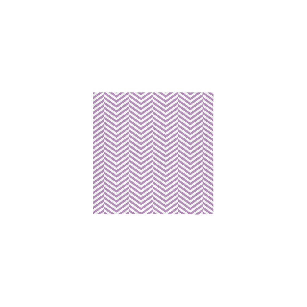 lilac purple and white classic chevron pattern Square Towel 13“x13”