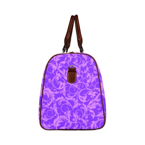 Vintage Swirls Amethyst Ultraviolet Purple Waterproof Travel Bag/Small (Model 1639)
