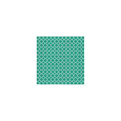 emerald green white quatrefoil classic pattern Square Towel 13“x13”