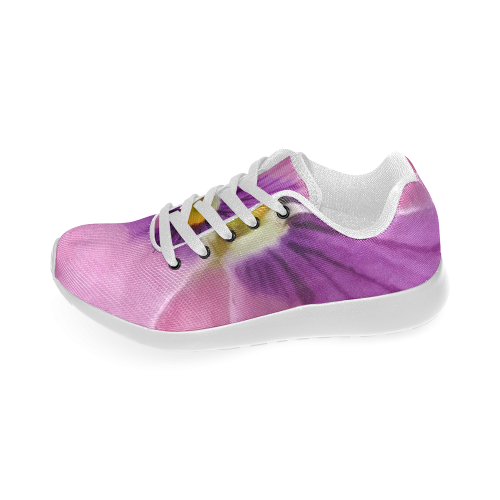 Pink and Purple Pansy Women’s Running Shoes (Model 020)