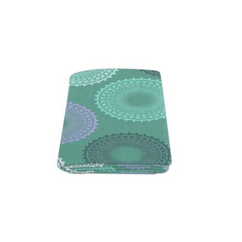 Teal Sea Foam Green Lace Doily Blanket 50"x60"