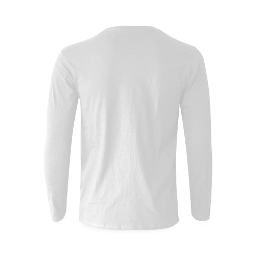 sweet piglet black white Sunny Men's T-shirt (long-sleeve) (Model T08)