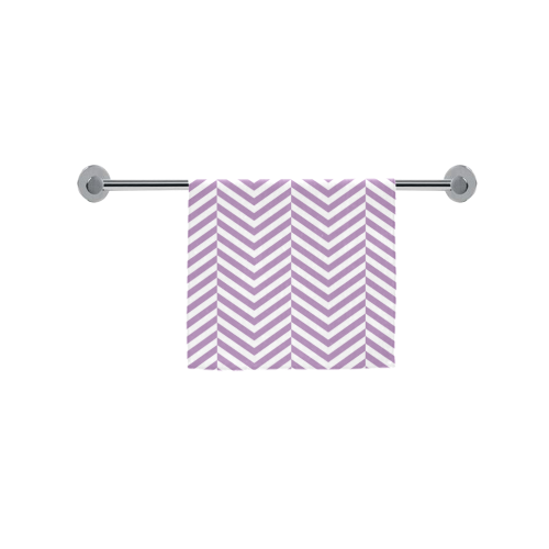 lilac purple and white classic chevron pattern Custom Towel 16"x28"