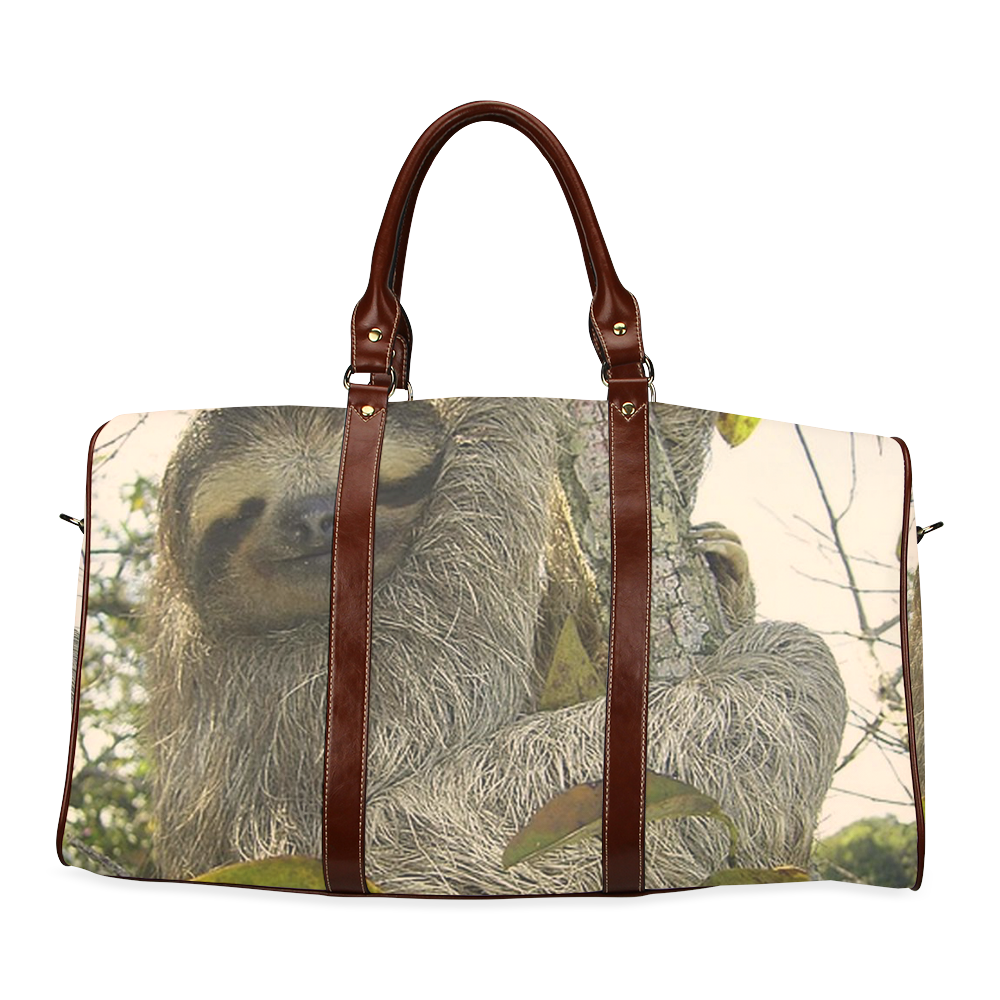 Awesome Animal - Sloth Waterproof Travel Bag/Small (Model 1639)