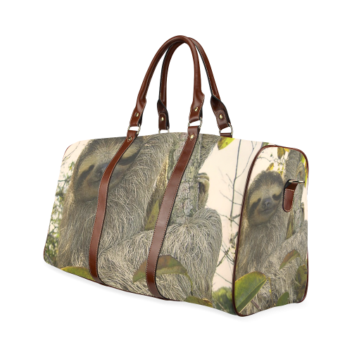 Awesome Animal - Sloth Waterproof Travel Bag/Small (Model 1639)