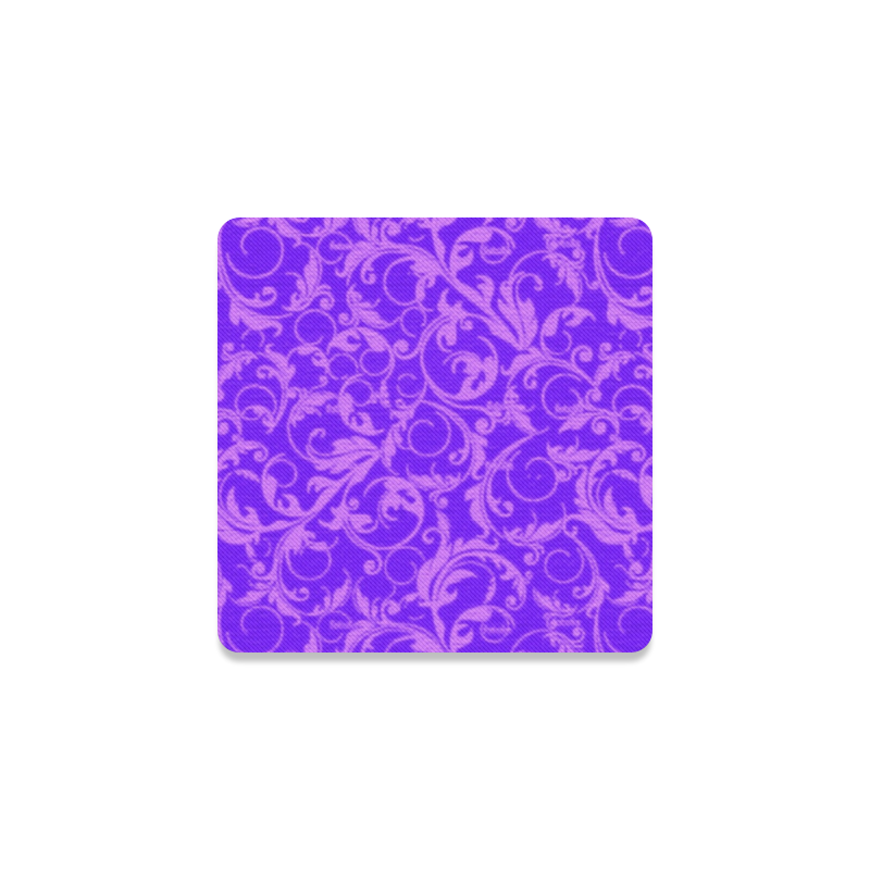 Vintage Swirls Amethyst Ultraviolet Purple Square Coaster