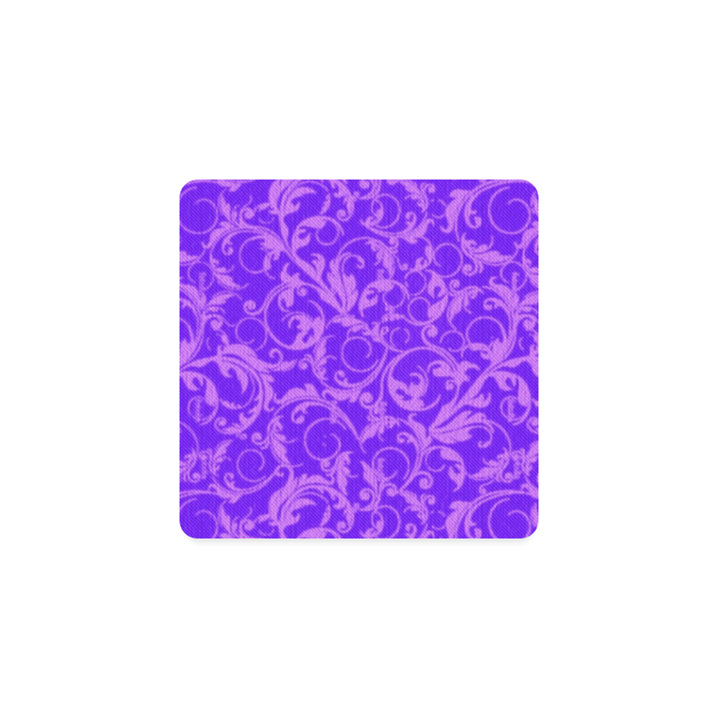Vintage Swirls Amethyst Ultraviolet Purple Square Coaster