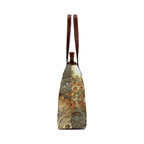 Steampunk, golden design Shoulder Tote Bag (Model 1646)