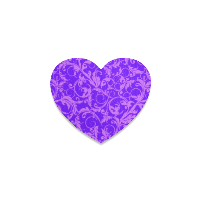 Vintage Swirls Amethyst Ultraviolet Purple Heart Coaster