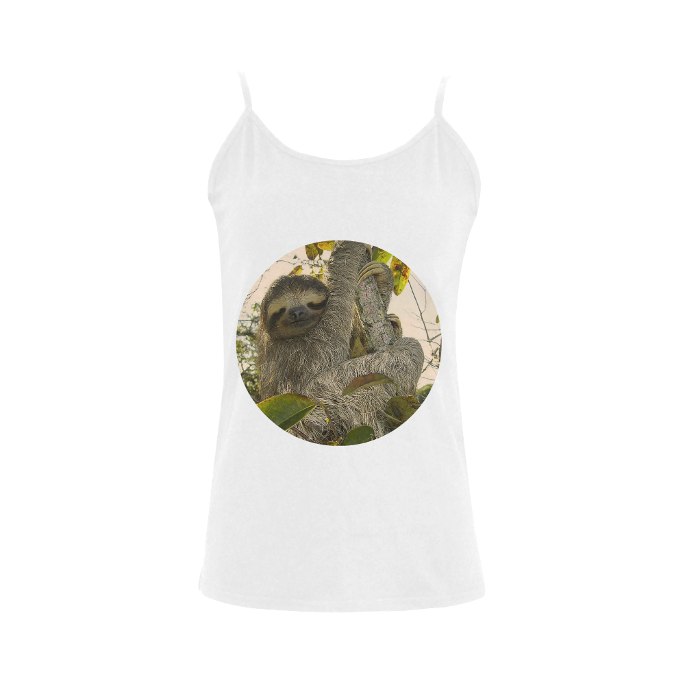 Awesome Animal - Sloth Women's Spaghetti Top (USA Size) (Model T34)