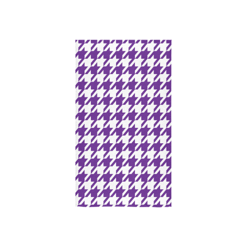 royal purple and white houndstooth classic pattern Custom Towel 16"x28"