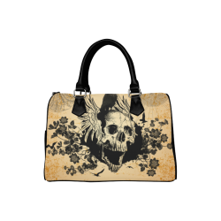 Awesome skull with crow Boston Handbag (Model 1621)
