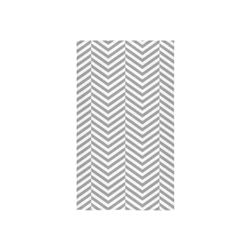 grey and white classic chevron pattern Custom Towel 16"x28"