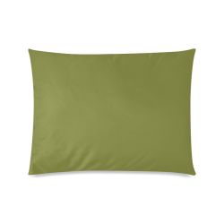 Woodbine Color Accent Custom Zippered Pillow Case 20"x26"(Twin Sides)