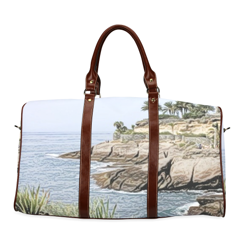 Travel Tenerife, painted Waterproof Travel Bag/Large (Model 1639)