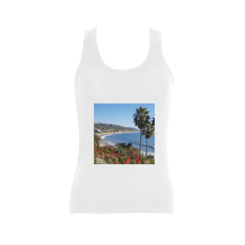 Travel-Laguna Beach Women's Shoulder-Free Tank Top (Model T35)