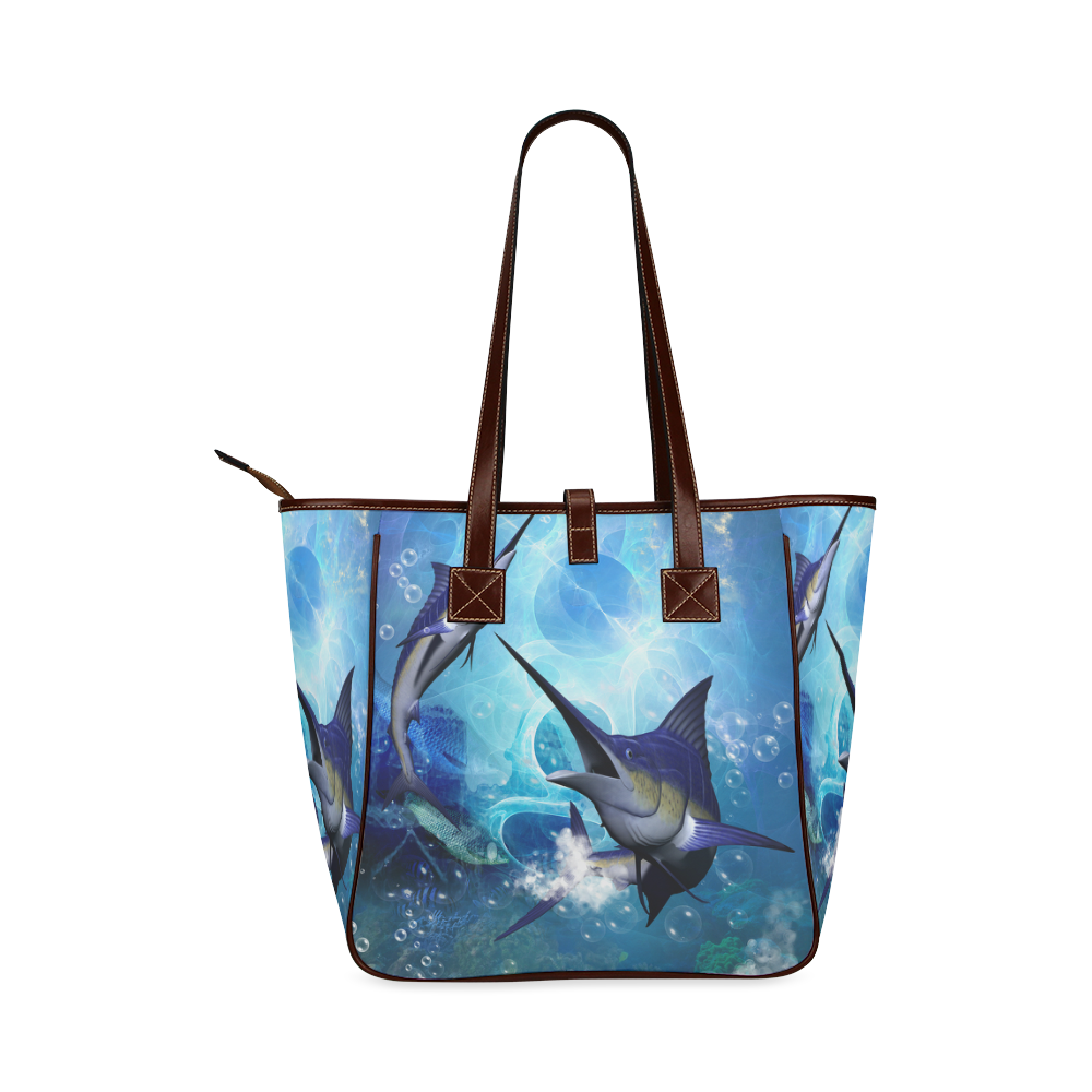 Underwater, awesome marlin Classic Tote Bag (Model 1644)