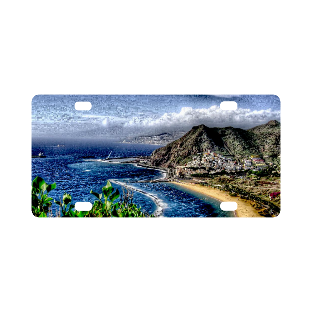 Travel-painted Tenerife Classic License Plate