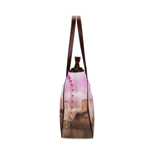 Travel-London, pink Classic Tote Bag (Model 1644)