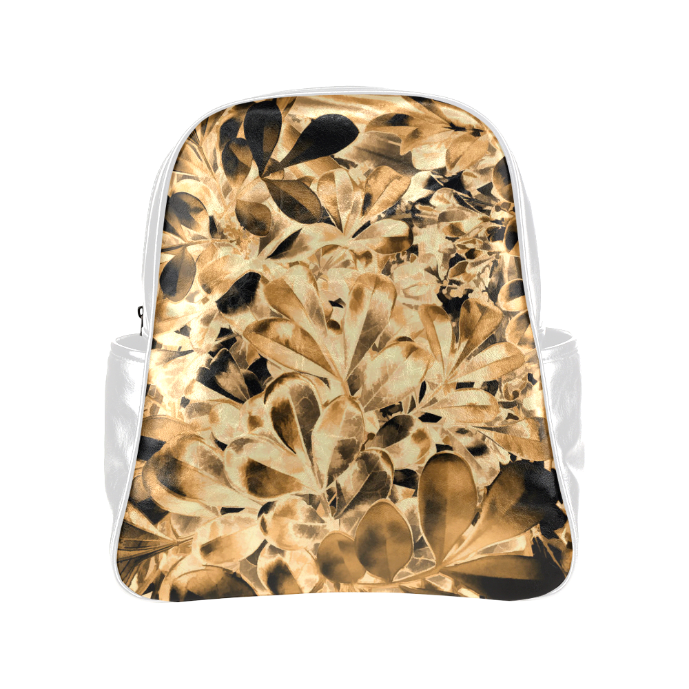 Foliage #2 Gold - Jera Nour Multi-Pockets Backpack (Model 1636)